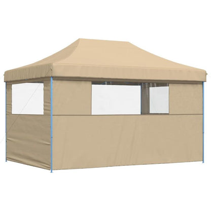 Portable Pop-Up Party Tent with 3-Sided Canopy & Zippered Doors - Instant Setup Event Tent with Beige & Blue Frame, Spacious Interior for Weddings, Birthdays, BBQs, Backyard Gatherings - Lightweight & Sturdy Design for Garden