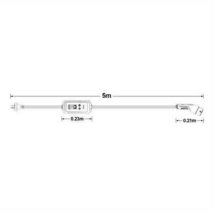 Laadpaal – Wallbox – Oplaadstation – Mobiele Lader – Thuislader – 11 kW – Instelbaar 6-16A – 3-Fase – 5 Meter Kabel – Compact & Duurzaam PP