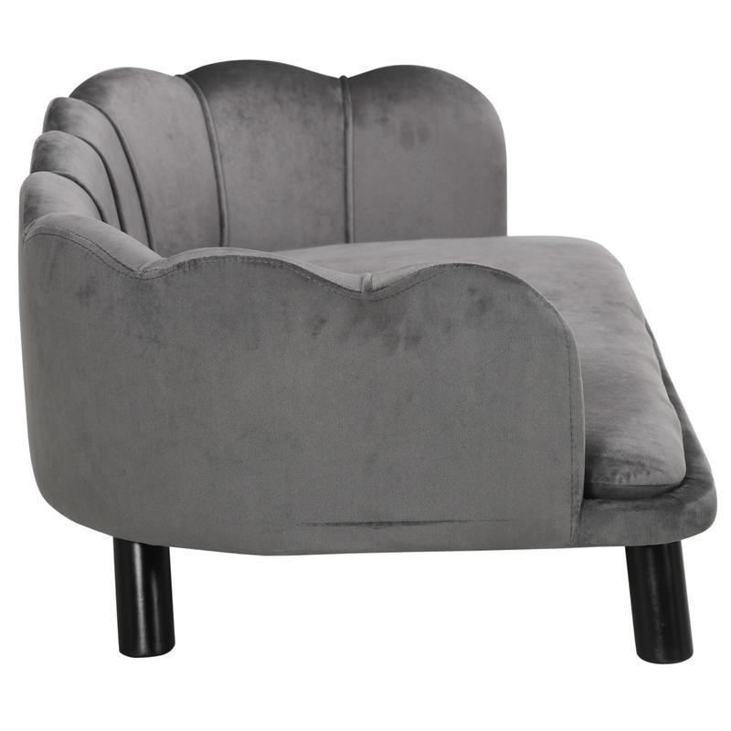 Hondenbank – Hondenbed – Huisdierbank – Dog Couch – Scandinavische Hondenbank – Medium Honden Tot 25 kg – Duurzaam Heavy-Duty PVC – Afneembare Rugleuning