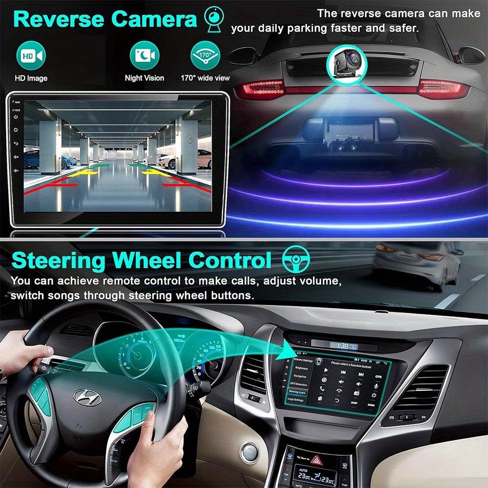 Autoradio – Car Radio – Multimedia Systeem – Auto Entertainment – Muzieksysteem – 9 Inch HD Touchscreen – Draadloze CarPlay & Android Auto – Navigatie Met Achteruitrijcamera