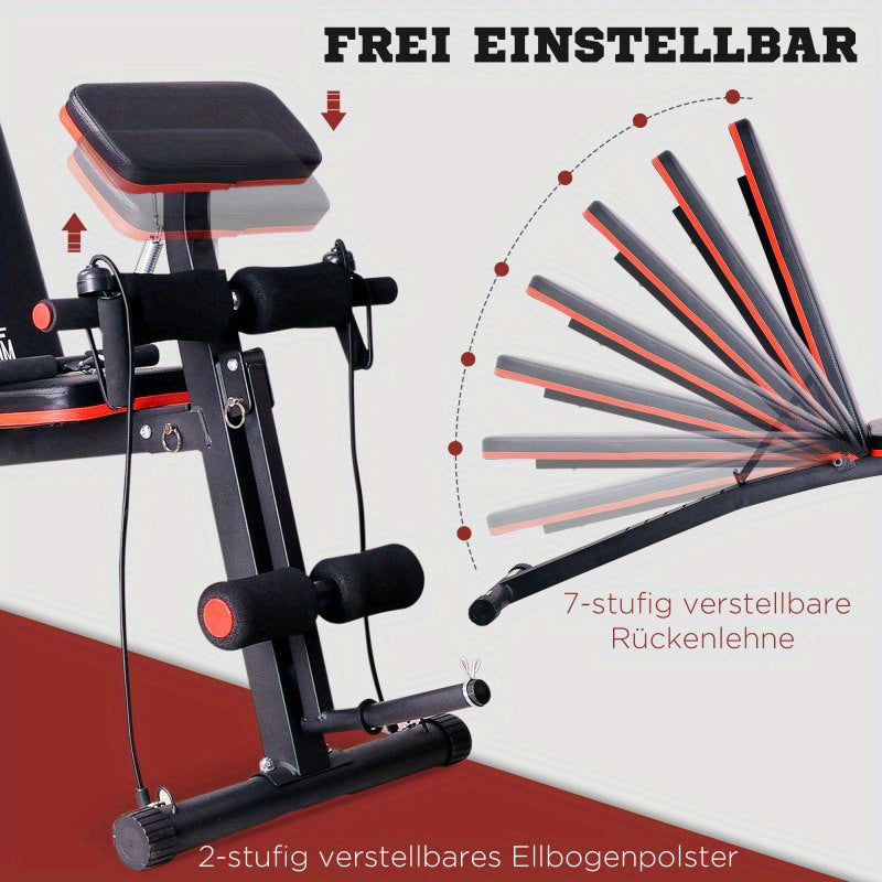 Fitnessbank – Halterbank – Trainingsbank – Bench Press Bank – Buikspierbank – Verstelbaar – Inklapbaar – Max 120 kg – Ergonomisch Comfort