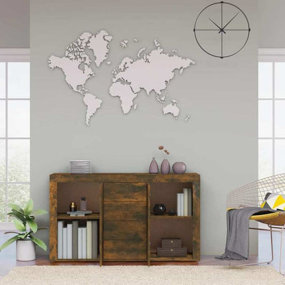 Sideboard 120x36x69cm edited wood gerookt oak-colored Practical and removable