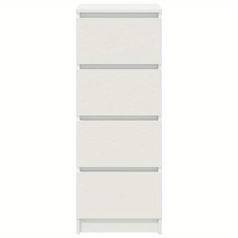 Dressoir – Kast – Opbergmeubel – Ladekast – Sideboard – Wit – Compact 37,5x35x99 cm – Hoogwaardige Hout & Kunstplaat