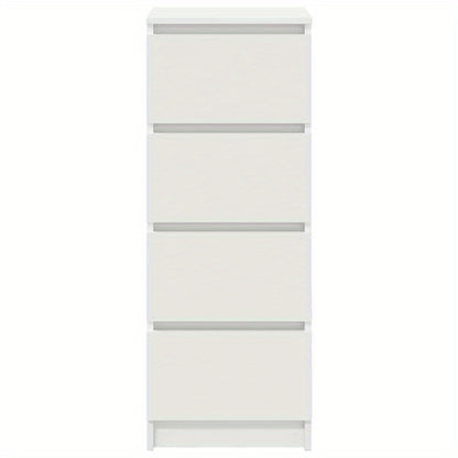 Dressoir – Kast – Opbergmeubel – Ladekast – Sideboard – Wit – Compact 37,5x35x99 cm – Hoogwaardige Hout & Kunstplaat