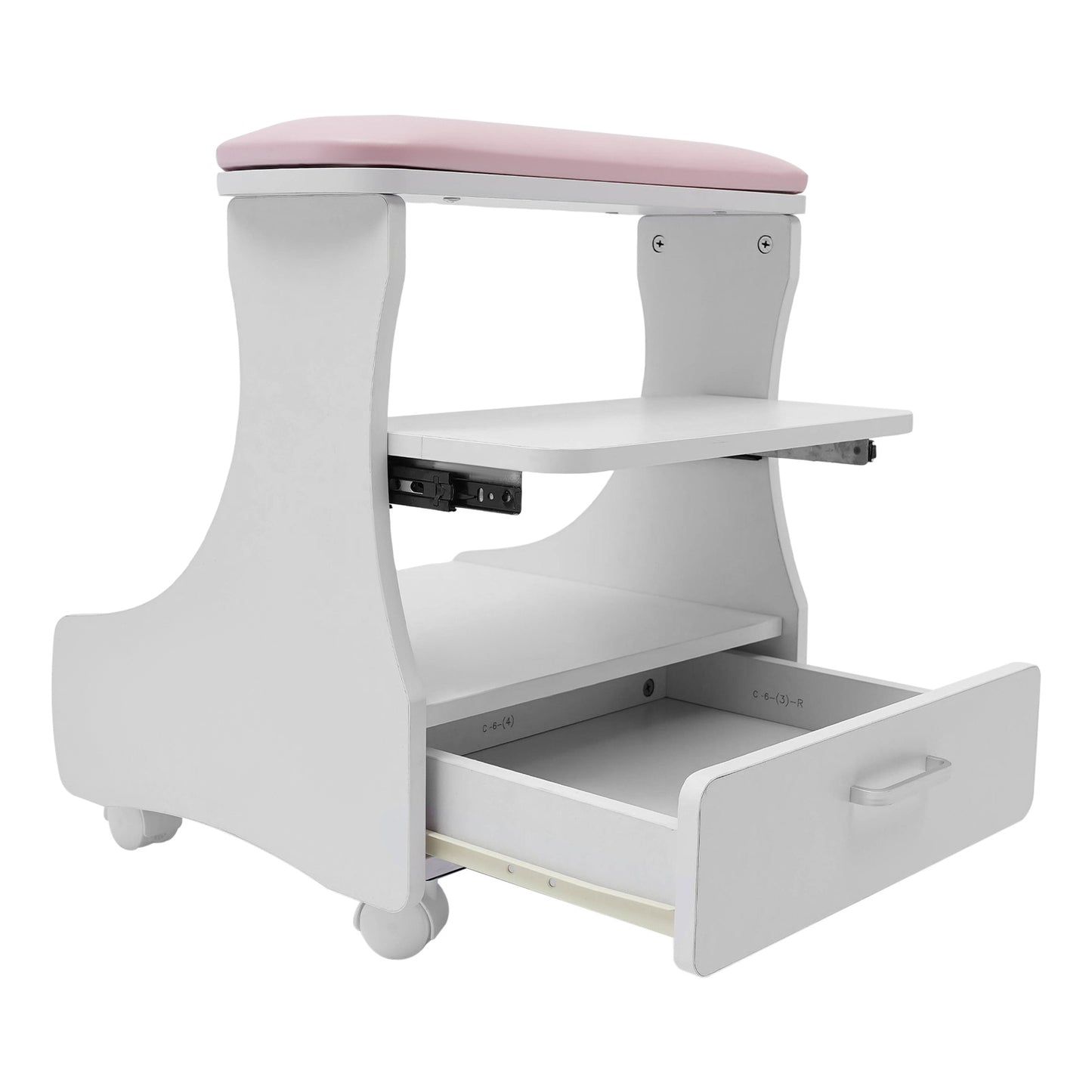Foot Bath Trolleys on Wheels, Nail Rest Racks, Portable Esthetician Trolleys in Beauty Salons Or Nail Tech Spas, Foot Massage Stations