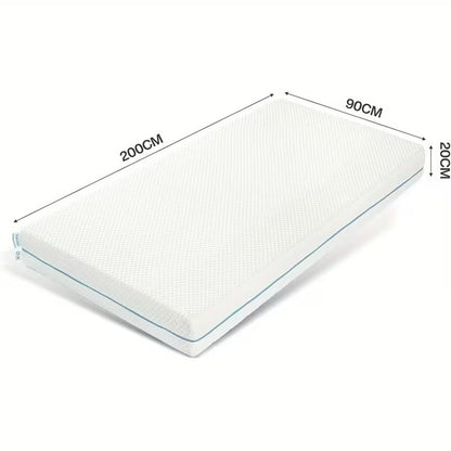 Matras 90 x 200 cm – Pocketvering Matras – Traagschuim Matras – Eenpersoonsmatras – Slaapmatras – H2 Stevigheid – Memory Foam Comfort – Wasbare Microvezel Hoes