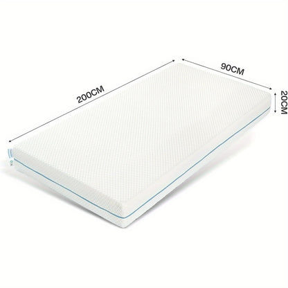 Matras – Bedmatras – Slaapmatras – Ondersteuningsmatras – Pocketveringmatras – 90x200 cm – Memory Foam – Hypoallergeen – Medium Stevig – Afneembare Wasbare Microvezelhoes – Motion Isolation – Randondersteuning