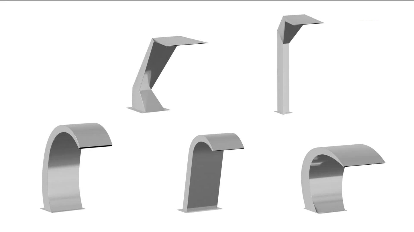 Zwembadfontein – Waterornament – Vijverfontein – Tuinfontein – Waterschaal – Roestvrij Staal 304 – Compact 50x30x60 cm