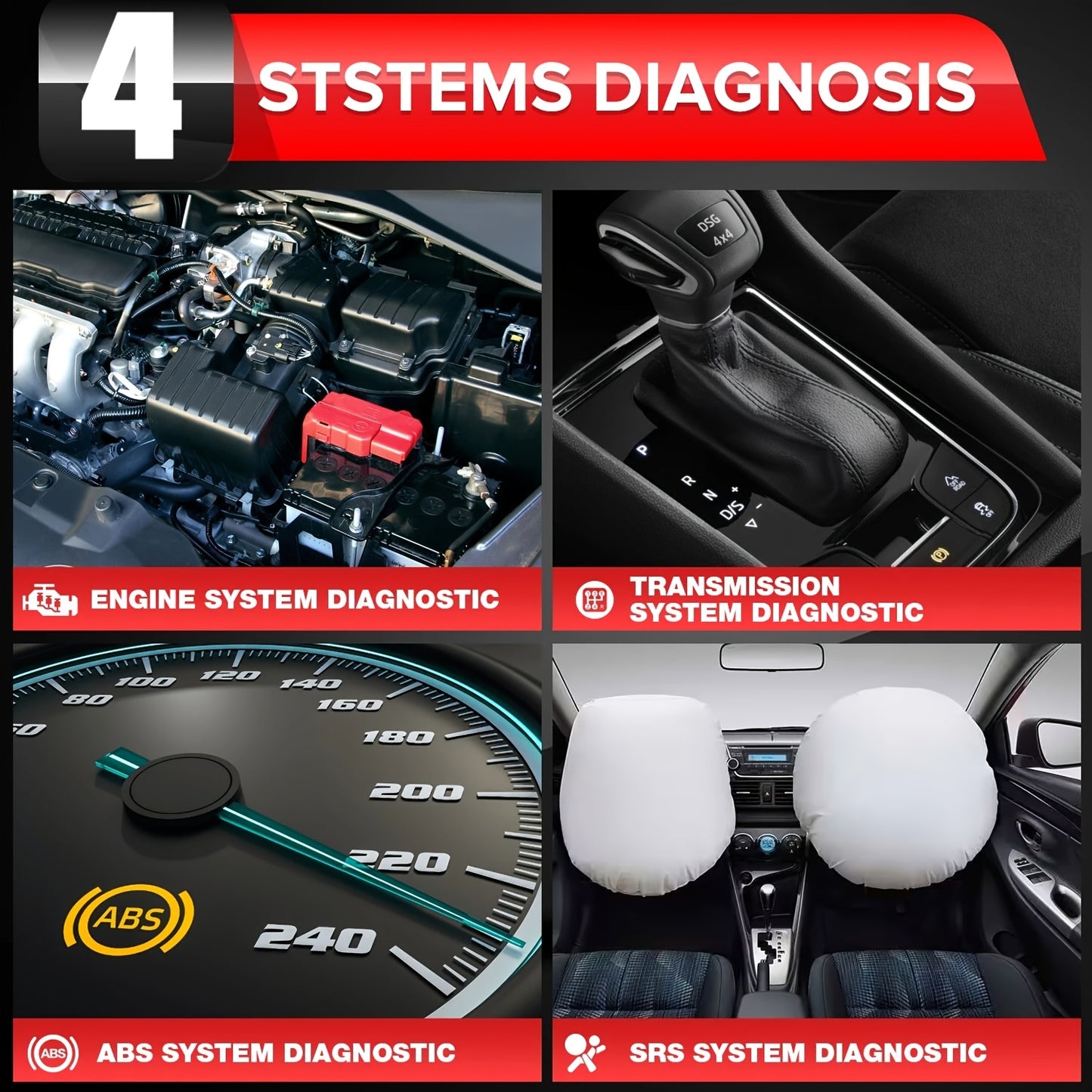 OBD2 Uitlezer – OBD2 Scanner – Auto Diagnose Tool – Foutcode Uitlezer – Motorstoringen Uitlezen – 5-Inch Touchscreen – Wifi Updates