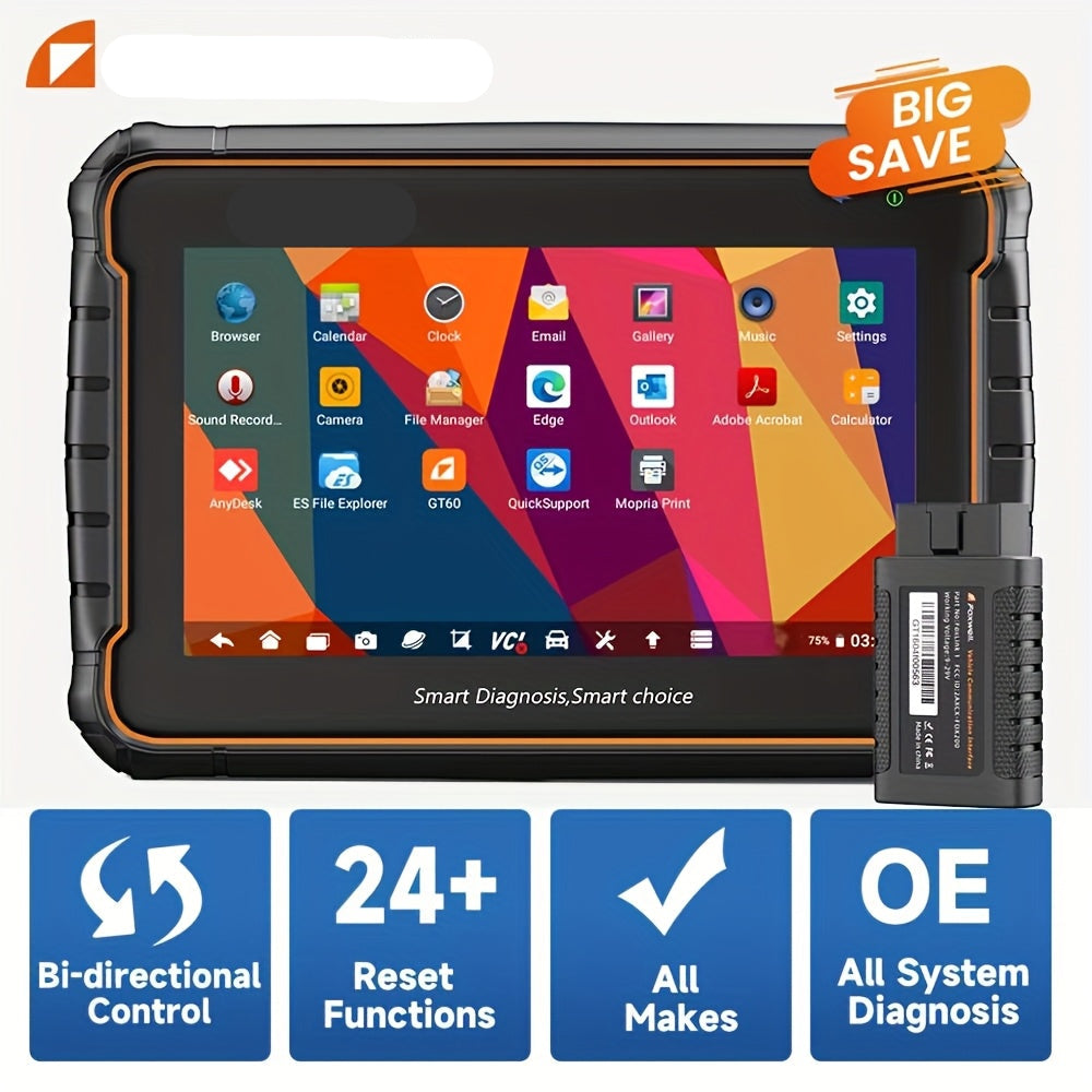 Professionele All System OBD2 Scanner – Auto Diagnose Tool – Foutcode Lezer – Voertuigscanner – Diagnose Scanner – Bidirectionele Test – Onderhoudsfuncties