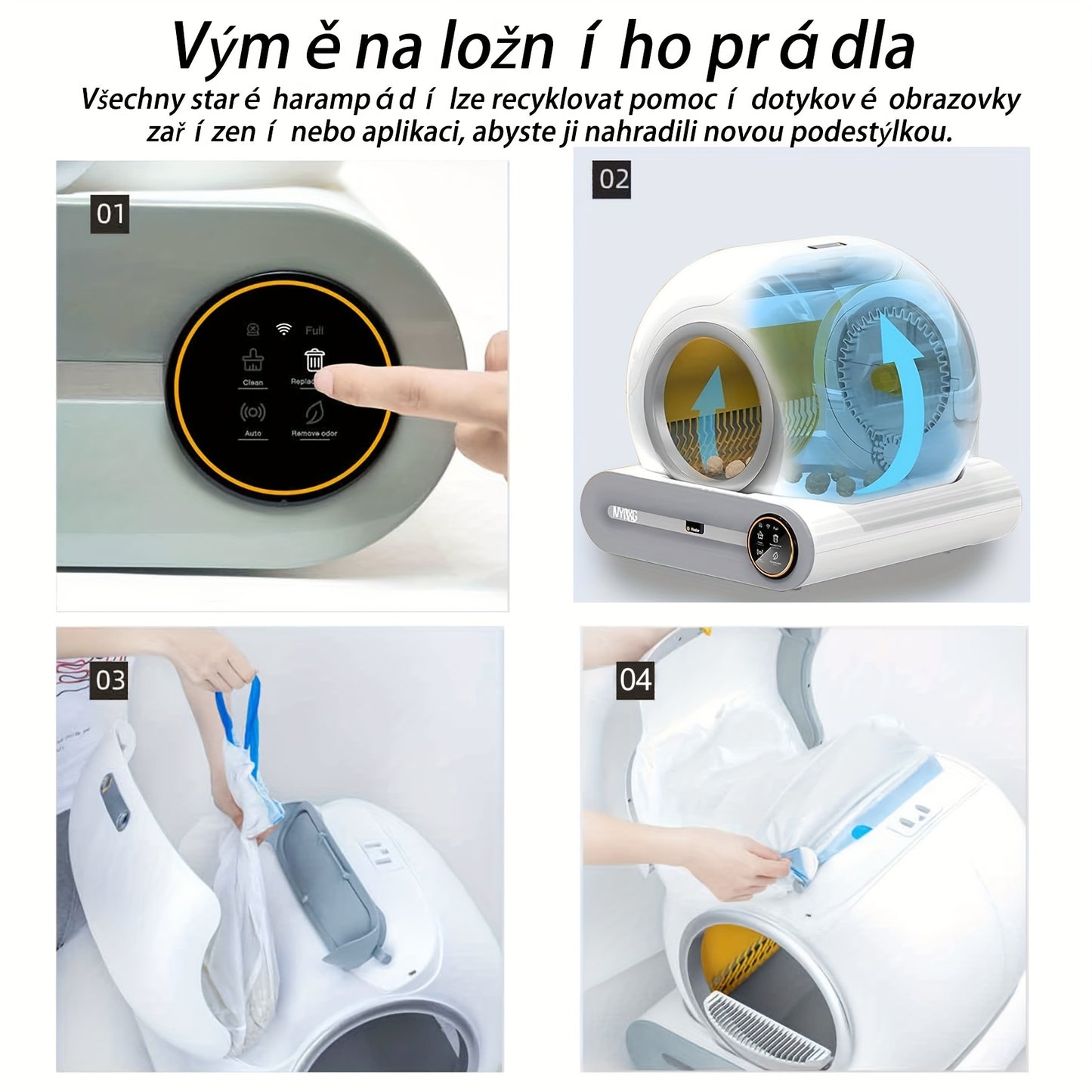 Automatische Kattenbak – Zelfreinigende Kattenbak – Slimme Kattenbak – Grote Kattenbak – Meerdere Katten Bak – Extra Groot Formaat – Negatieve Ionen Geurbehandeling – App-gestuurd Gebruiksmeter