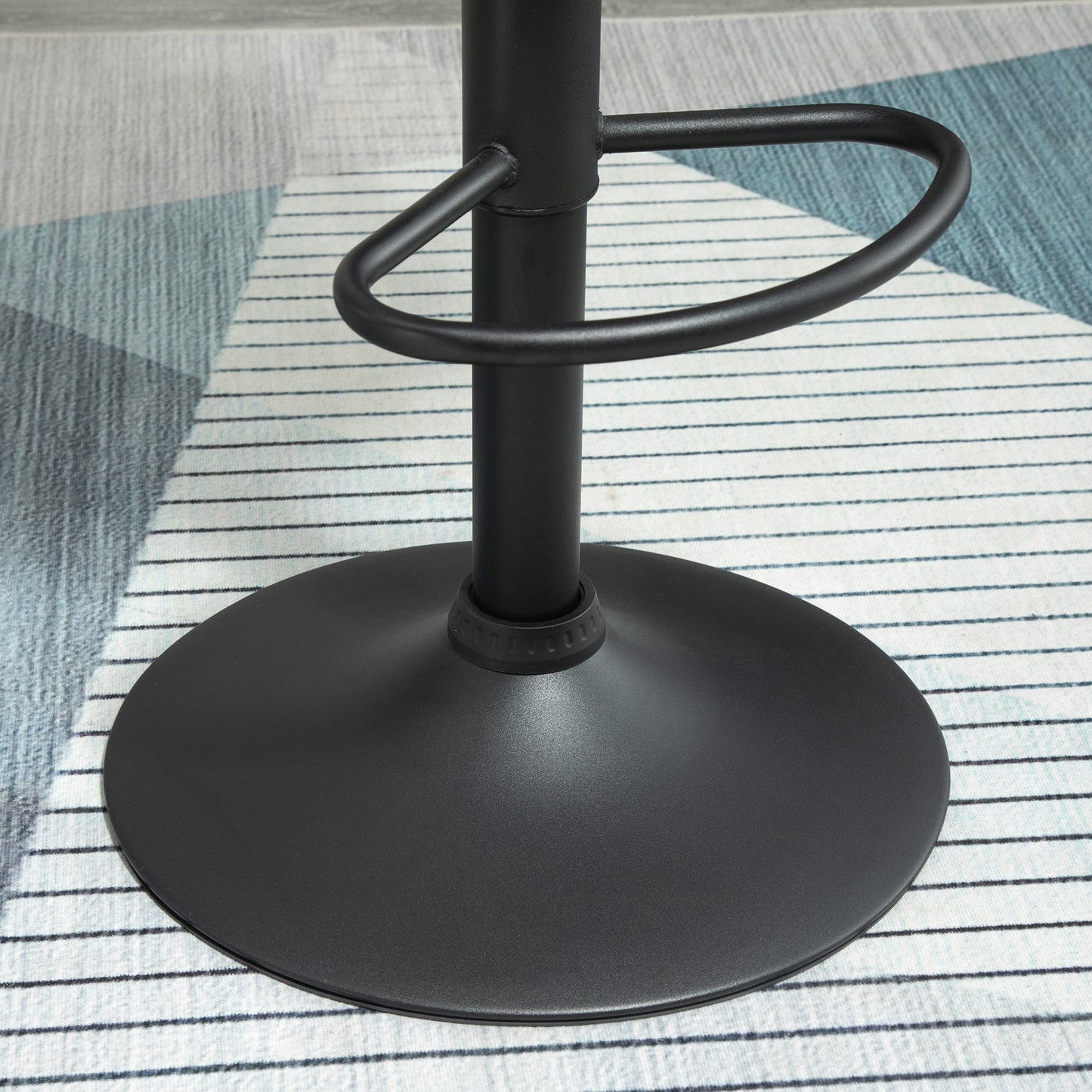 Barstoel – Barkruk – Keukenstoel – Barstoel Met Rugleuning – Barkruk Set Van 2 – Verstelbaar – 360° Draaibaar – Velvet Bekleding – Met Voetsteun – Met Stalen Frame