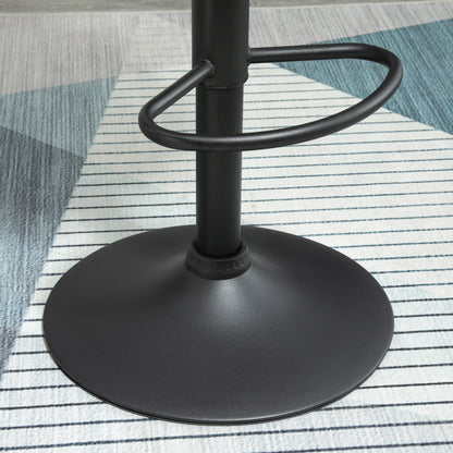 Barstoel – Barkruk – Keukenstoel – Barstoel Met Rugleuning – Barkruk Set Van 2 – Verstelbaar – 360° Draaibaar – Velvet Bekleding – Met Voetsteun – Met Stalen Frame