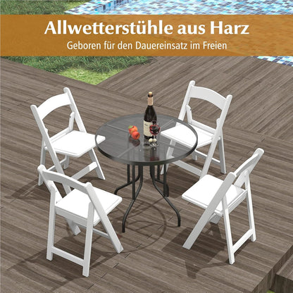 Tuinstoelen – Tuinstoel – Klapstoel – Ligstoel – Balkonstoel – Inklapbaar – Weerbestendig – Zithoogte 46 cm – Draagvermogen 500 kg