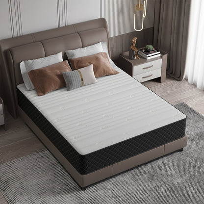 Hybride Matras – Pocketvering Matras – Traagschuim Matras – Innerspring Matras – Bedmatras – 90x200 cm – Stevige Ondersteuning H3-H4 – Drukverlichting Met Memory Foam
