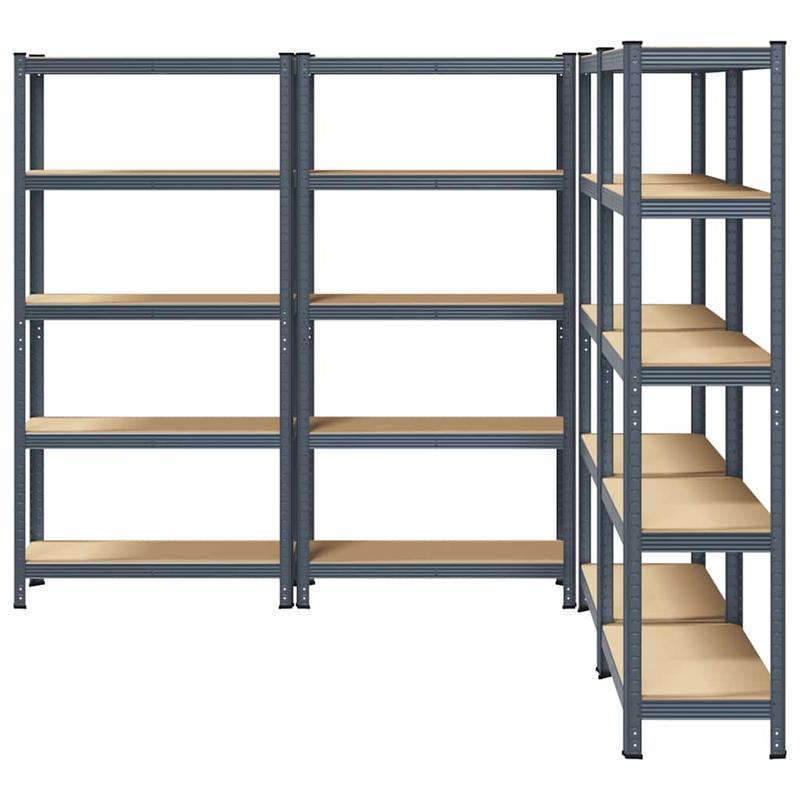 Opbergrek – Stellingkast – Opbergrek – Opbergkast – Opbergrekken – 5 Niveaus – Staal Hout Anthraciet