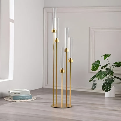 Kandelaar – Kaarsenhouder – Kaarsenstandaard – Kandelaars – Theelichthouder – Goudkleurig Metalen Design – Duurzaam & Stabiel – Luxe Glanzende Afwerking