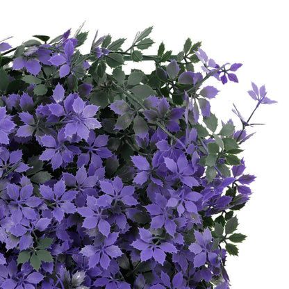Kunsthaag – Kunstbladhangpanelen – Kunstplanten – Namaakplant – Tuinscherm – 24 stuks 40x60 cm – Weerbestendig PE-materiaal – Realistisch paars groen