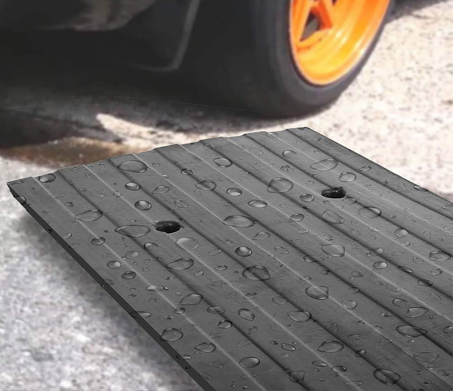 Drempelhulp – Drempelplaat – Oprittenplaat – Overrijplaat – Drempeloverbrugger – 3-delige Rubber Ramp – Flexibel & Robuust – 5 Ton Draaggewicht – Zwart