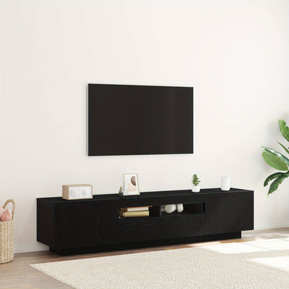 TV-meubel – Tv-kast – Media meubel – TV-standaard – Entertainmentkast – Noir – Strak en duurzaam composietmateriaal – Compact 120 cm breed