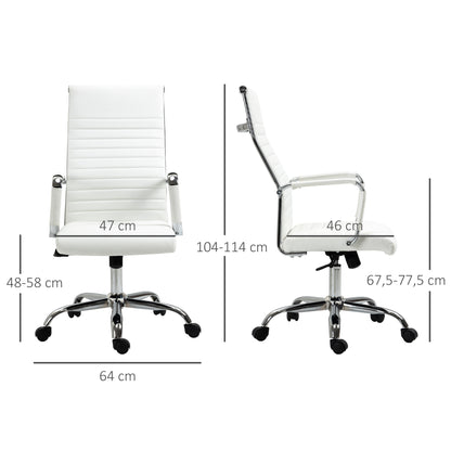 Bureaustoel – Office Chair – Draaistoel – Kantoorstoel – Ergonomische Stoel – Verstelbare Zithoogte – PU Kunstleer Zitting