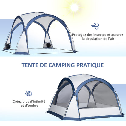 Gezinstent – Campingtent – Familie Tent – Bivak Tent – Outdoor Shelter – Ruime Dome Tent voor 6-8 Personen – 4 Ritssluitingen Met Ventilatie