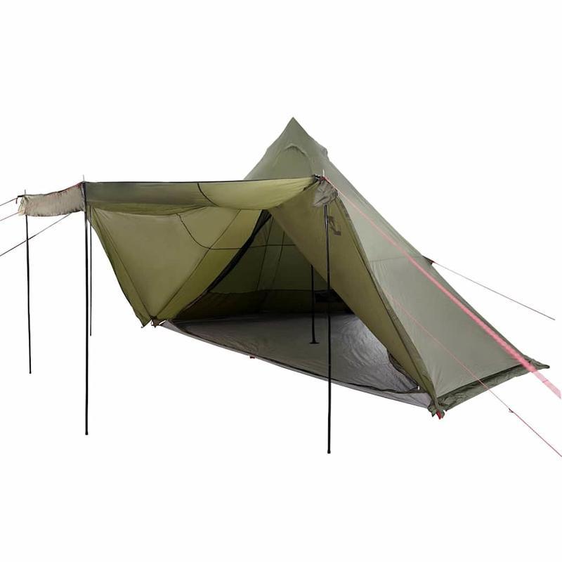 6-Person Tipi Tent High Quality Olive Green - Lightweight Easy Setup Camping Tent with Zippered Doors & Ventilation, Spacious Outdoor Shelter for Family Camping, Hiking, Picnics, Campers Accessories