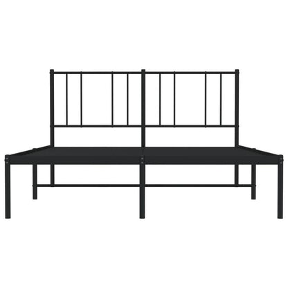 Modern Minimalist Bed Frame with Headboard - Heavy-Duty All-Metal Construction, Tool-Free Assembly, Extra Long Legs for Stability - Fits Standard Mattresses - Ideal for Small Spaces & Contemporary Bedrooms - 120x190cm (47x75i