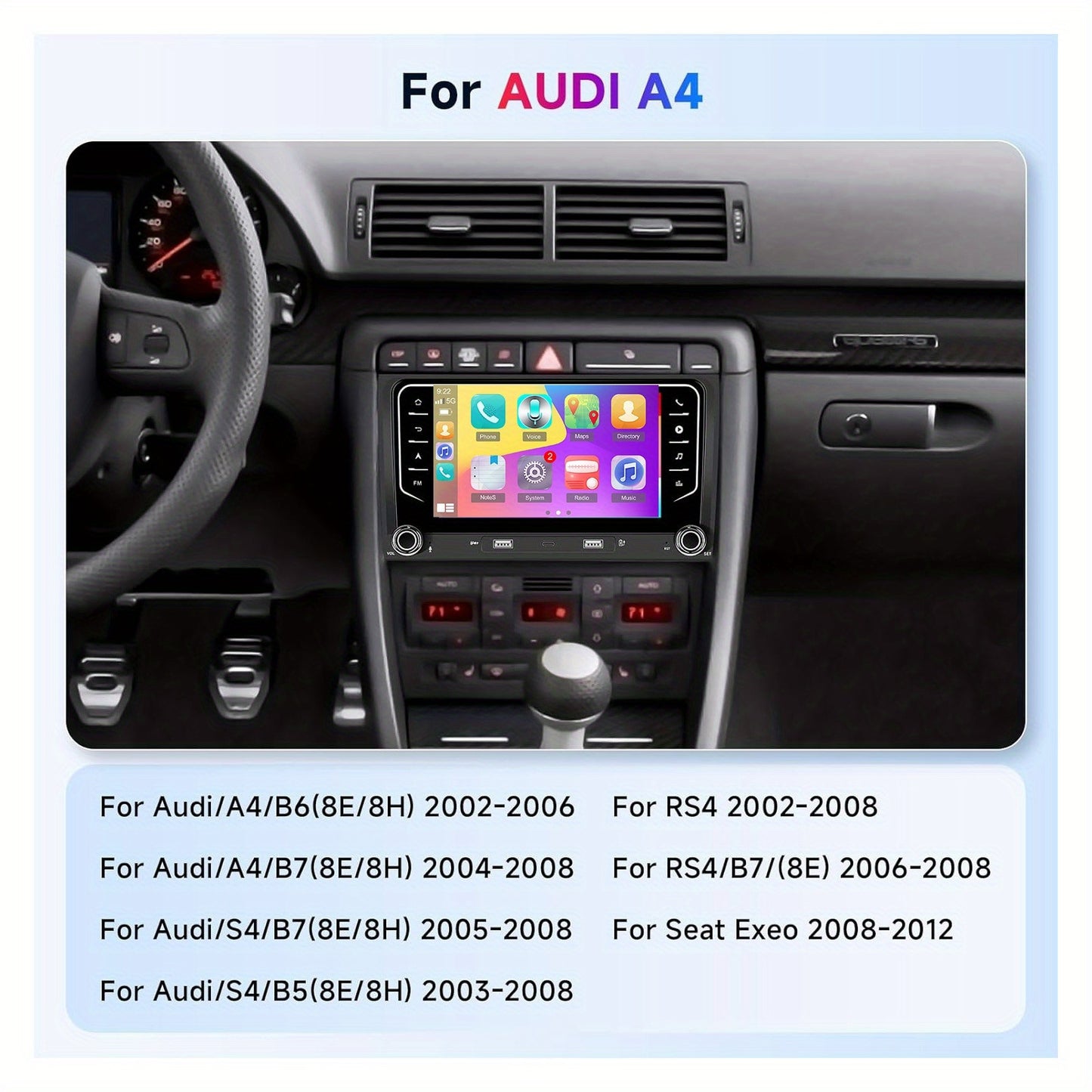 Autoradio – Auto Radio – Multimedia Speler – GPS Navigatie – DAB+ Radio – 7 inch Touchscreen – Draadloze CarPlay & Android Auto
