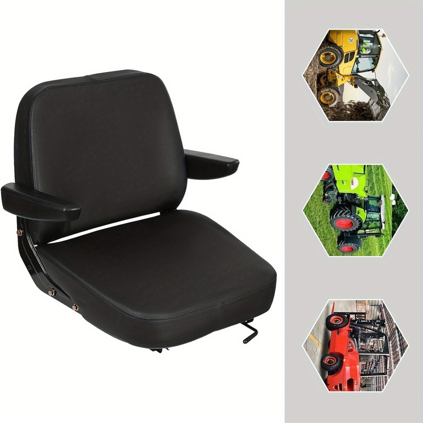 Tractorstoel – Tractorstoel Bekleding – Universele Tractorstoel – Tractor Zitting – Ergonomische Tractorstoel – Verstelbaar Met Metalen Frame – Duurzaam En Comfortabel