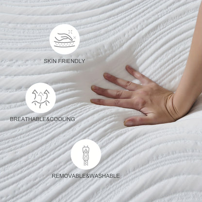 15cm Folding Memory Foam Mattress Topper & Travel Mattress | Polyester Cover, Hybrid Construction, Pocketed Coil, Euro Top, Medium Feel, Non-woven Weaving, Twirest Brand, 90x200cm, 120x200cm, 140x200cm, 160