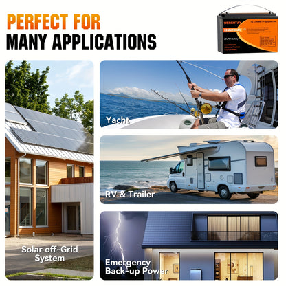 LiFePO4 Accu – Lithium Accu – Bootaccu – Camperaccu – Zonne-energie Accu – 12,8V 100Ah – Slim BMS – Tot 25.000 Cyclus Levensduur