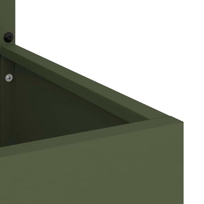 Olive Green Flowerpot with Decorative Panel 32x140cm Suitable for Courtyard Garden Balcony Terrace Scenes Meeting Green Plant Cultivation and Outdoor Space Natural Style Decoration Needs, Garden Decor, Balcony Plants, Stylish