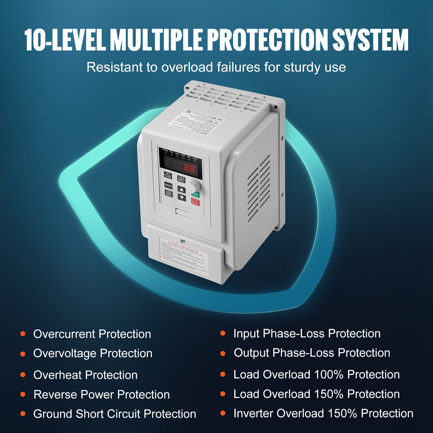 Frequentieregelaar – VFD – Variabele Snelheidsregelaar – Motorcontroller – Toerentalregelaar – 4 kW Vermogen – 0-400 Hz Frequentiebereik