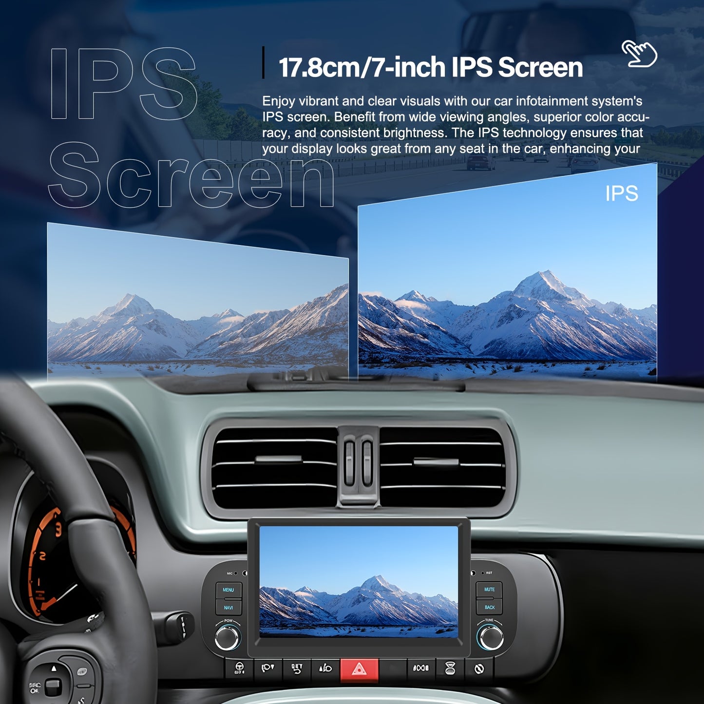 Android 15 Autoradio – Android Auto – Mirror Link – DAB+ Radio – Multimedia Systeem – 6,2 Inch HD Touchscreen – Inclusief AHD Achteruitrijcamera & Draadloos CarPlay