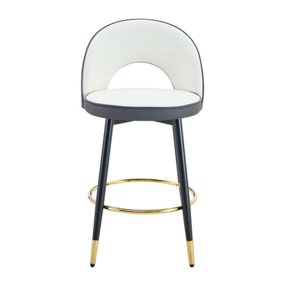 Barkruk – Barstoel – Barstoel Met Rugleuning – Keukenstoel – Barstoelen – 360° Draaibaar – Stevig Metalen Frame – Ruimtebesparend Design