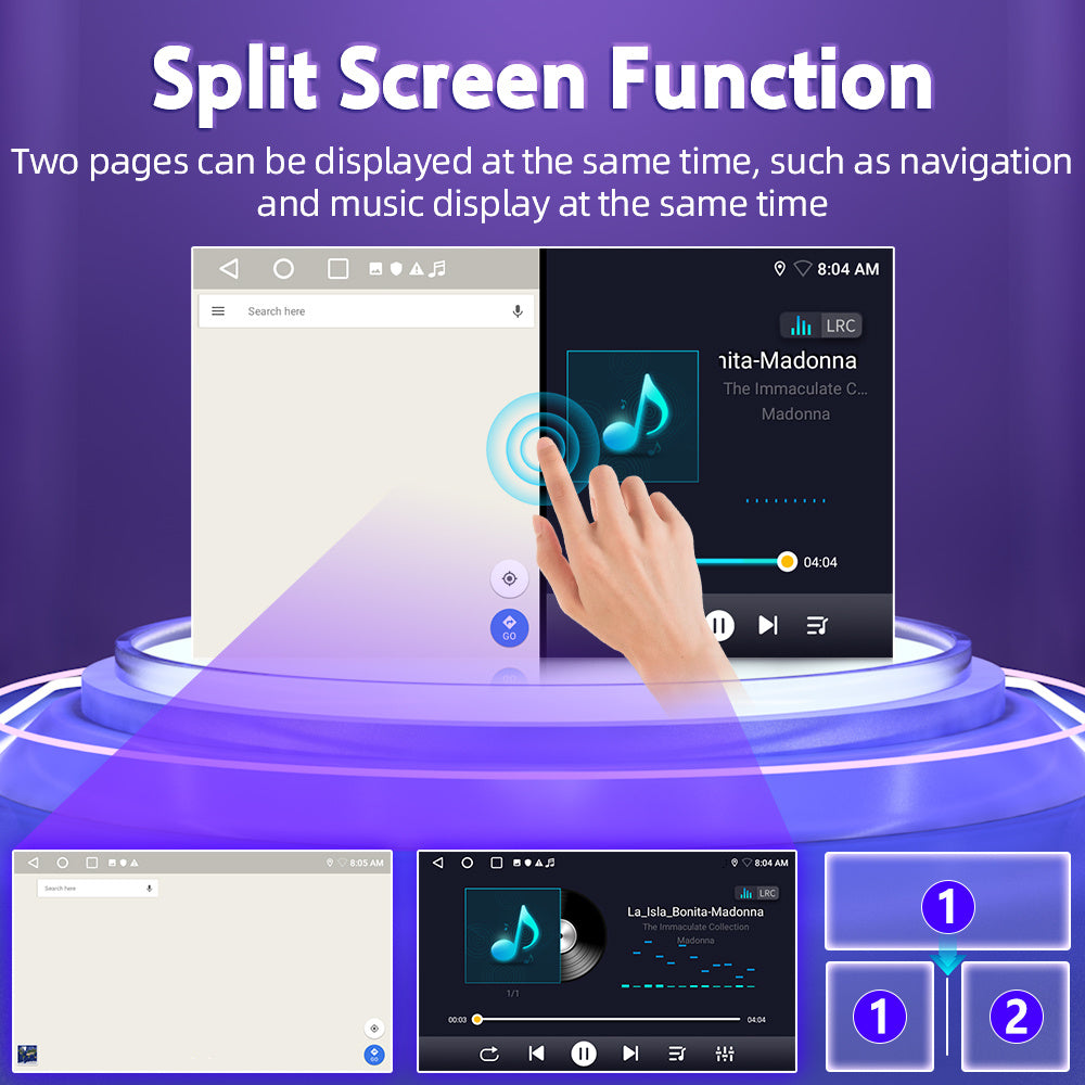 Autoradio – Multimedia Speler – Car Stereo – Navigatiesysteem – GPS Radio – 9 Inch HD Touchscreen – Draadloos CarPlay & Android Auto – Inclusief Camera en Microfoon