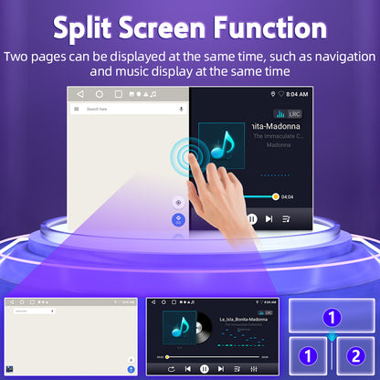 Autoradio – Multimedia Speler – Car Stereo – Navigatiesysteem – GPS Radio – 9 Inch HD Touchscreen – Draadloos CarPlay & Android Auto – Inclusief Camera en Microfoon
