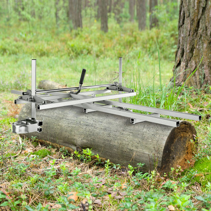 Kettingzaaggeleider – Kettingzaagmolen – Zaagrail – Zaaggeleider – Houtbewerking – Aluminium Rail – Gegalvaniseerd Staal – Verstelbare Klemplaten – 275 cm Zaagrail