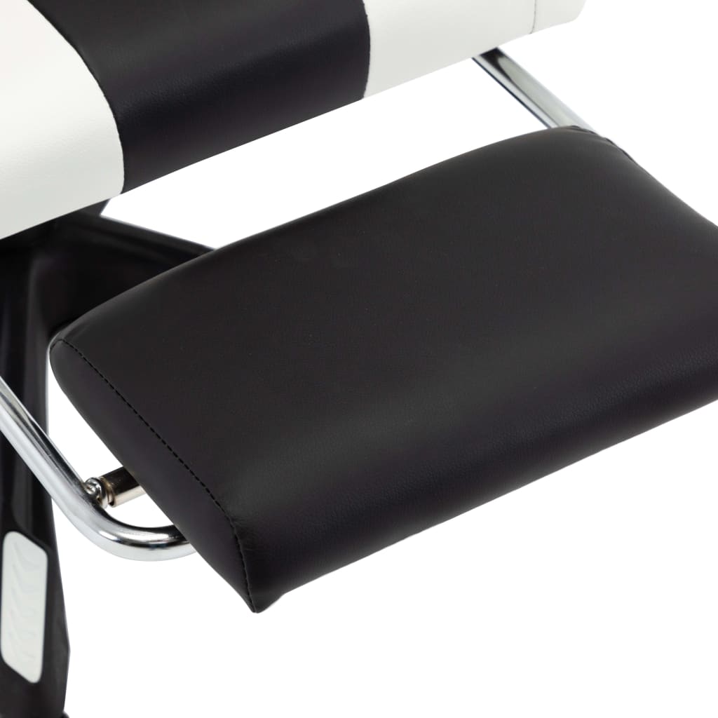 Gamestoel – Gaming Stoel – Game Stoel – Gaming Chair – Racestoel – Verstelbare Rugleuning – Kunstleer Wit/Zwart