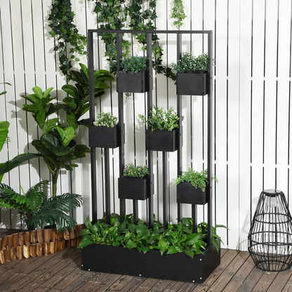 Verhoogde Plantenbak – Tuinbak – Kruidenbak – Bloembak – Kweekbak – Met Houten Latwerk – 90x45x170 cm – Weerbestendig Hout