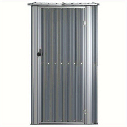 Tuinschuur – Tuinhuisje – Tuinberging – Tuinopslag – Schuur – Grijs – Gegalvaniseerd Staal – 118,5x97x209,5 cm – Stevig en Mobiel