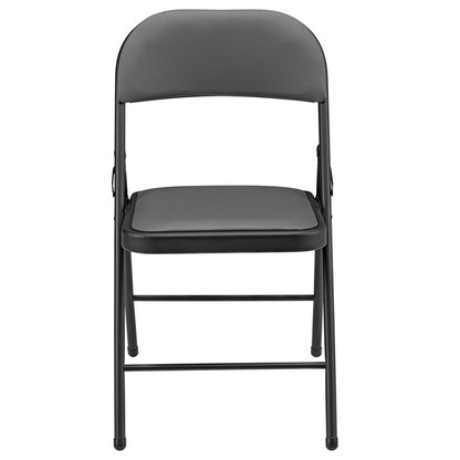 Vergaderstoel – Conferentiestoel – Opvouwbare Stoel – Bureaustoel – Kunstleren Stoel – Set van 6 – Ergonomisch Gepolsterd – Stevig Metalen Frame