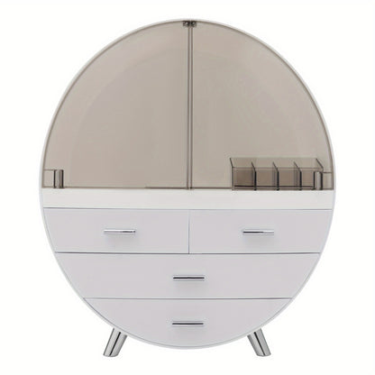 Cosmetica Organizer – Make-up Opberger – Beauty Organizer – Make-uptafel Organizer – Verzorgingsproducten Opbergdoos – 4 Lagen Met Lades – Duurzaam HIPS Materiaal – Modern Grijs-Wit Design