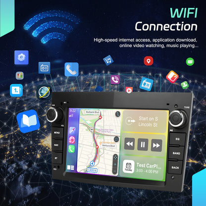 Android Autoradio – Multimedia Speler – Navigatiesysteem – Double Din Radio – Carplay Headunit – 10,1 Inch Touchscreen – Android 15.0 Met Draadloos CarPlay En GPS – Met Microfoon En Achteruitrijcamera