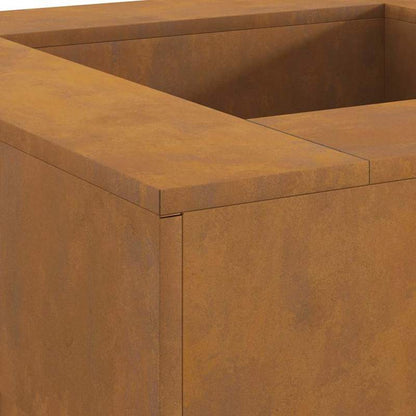 Vuurschaal – Vuurkorf – Tuinhaard – Sfeerhaard – Terrasverwarmer – Vierkant Design – 80x80x40 cm Cortenstaal – Ingebouwd Ontstekingssysteem