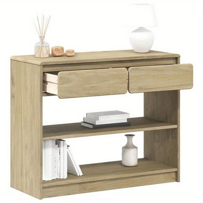 1pc Wandtafel SAUDA Wooden Sideboard, Solid Teak Wood, Freestanding Storage Cabinet with Shelves, 89.5x36.5x73 cm, Versatile for Various Rooms, with No Metal Braces, for Standing Shelf, Standing Shelf