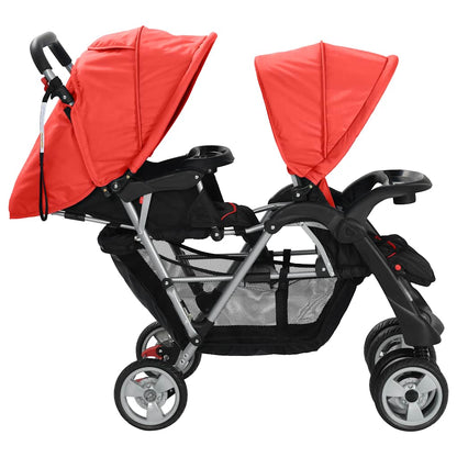 Kinderwagen – Buggy – Wandelwagen – Combi Wagen – Dubbele Kinderwagen – Stevig Stalen Frame – Inklapbaar Met Zonnedak