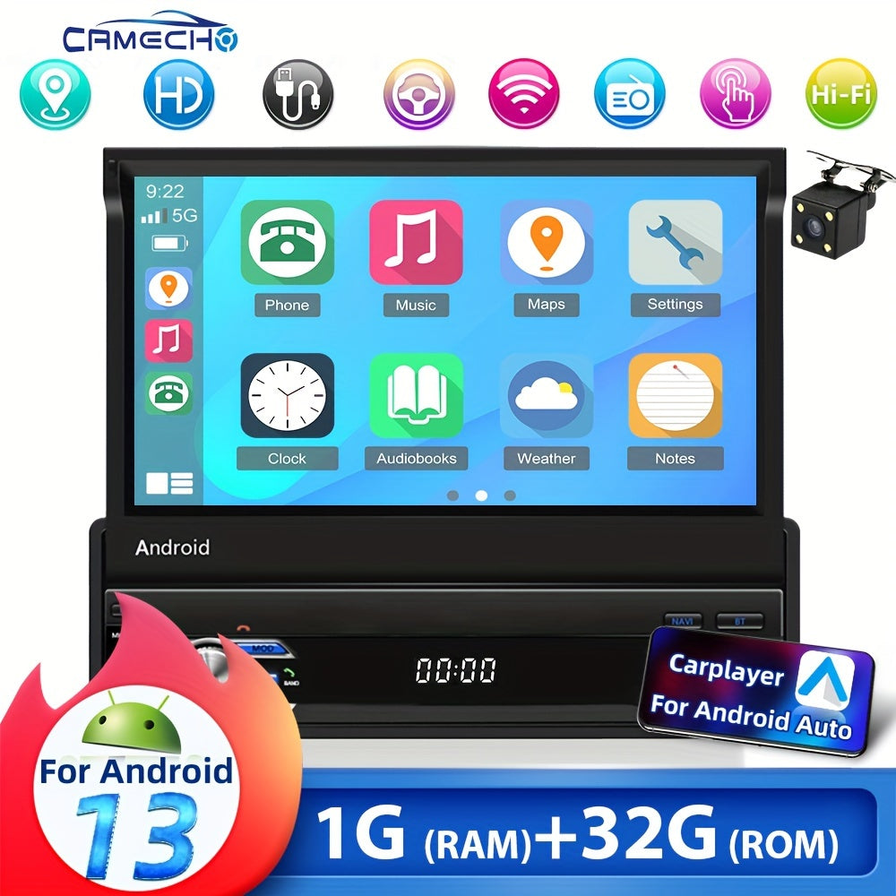 Android Car Stereo – Autoradio – Multimedia Unit – Navigatiesysteem – Touchscreen Radio – Draadloos CarPlay & Android Auto – 7 Inch HD Scherm – Achteruitrijcamera Inclusief