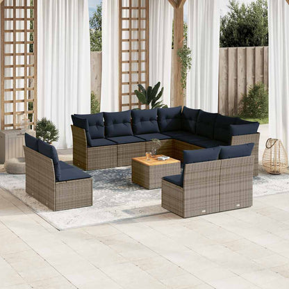 Loungeset – Tuinset – Loungebank – Balkonset – Tuinmeubelen – PE-Rattan – Waterdichte Opbergruimte